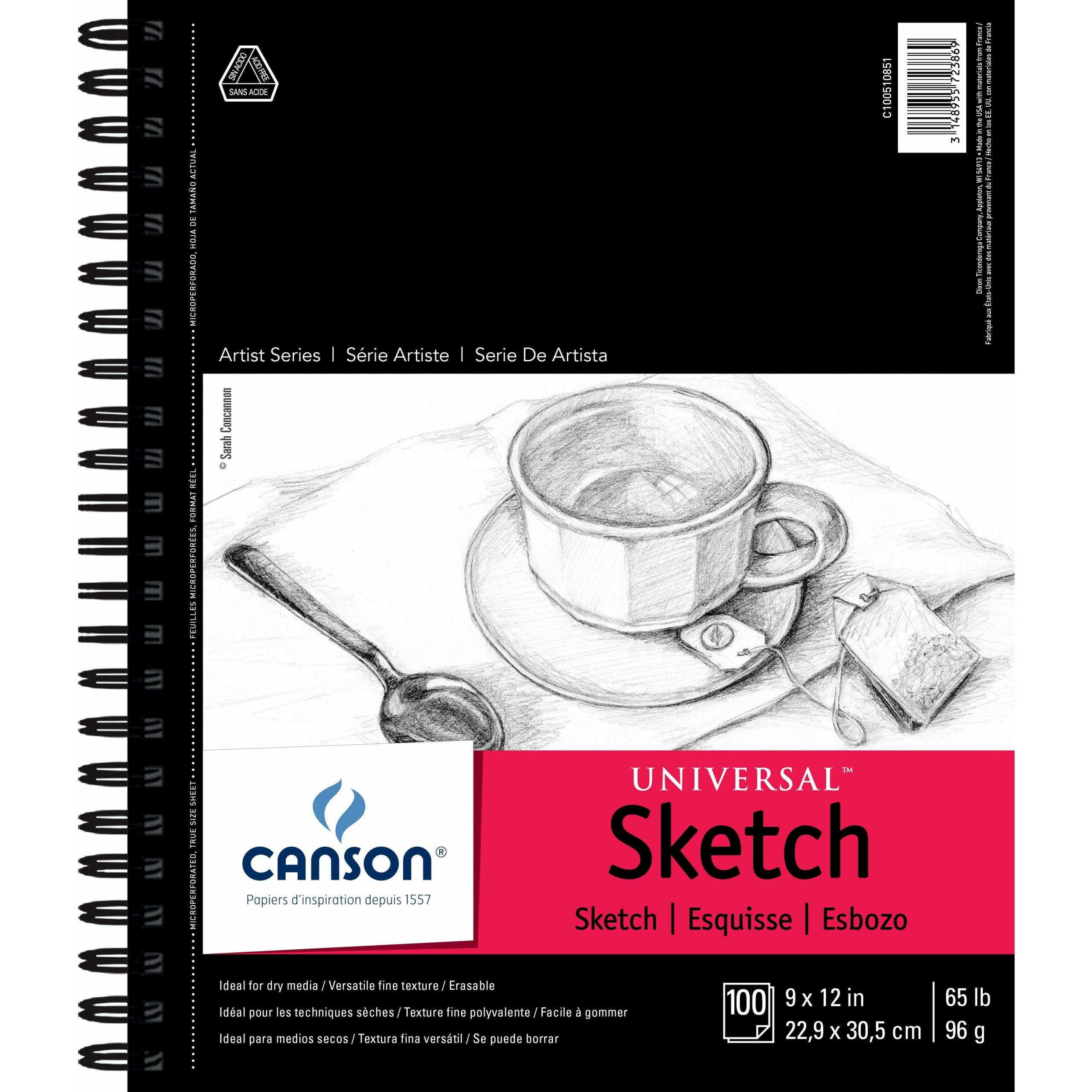 Canson Universal Spiral Sketch Book 9X12 - 100 Sheets 956 Stay