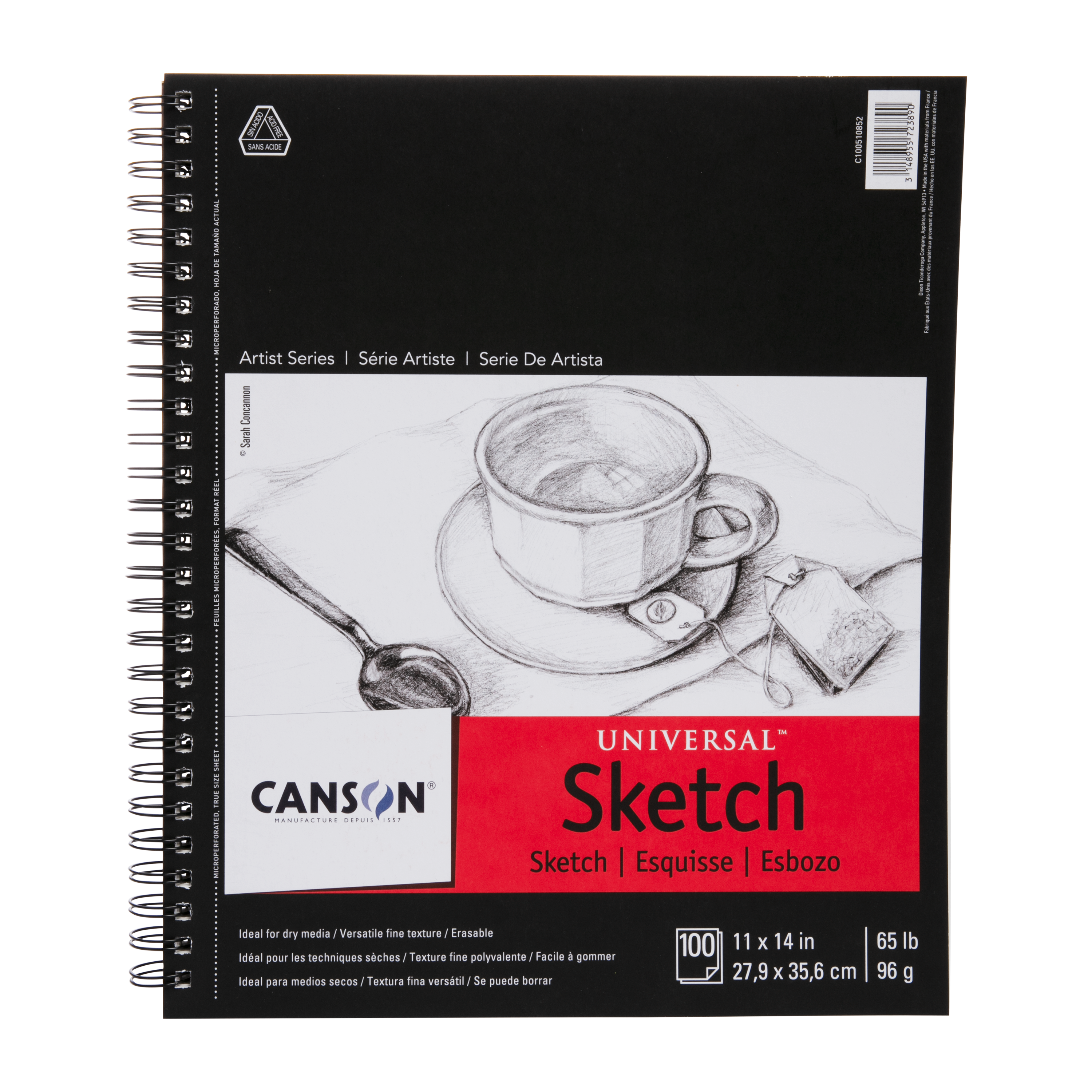 Square 15×15 cm CANSON THE WALL spiral sketchbook (markers & graphics) -  Poli Art Design