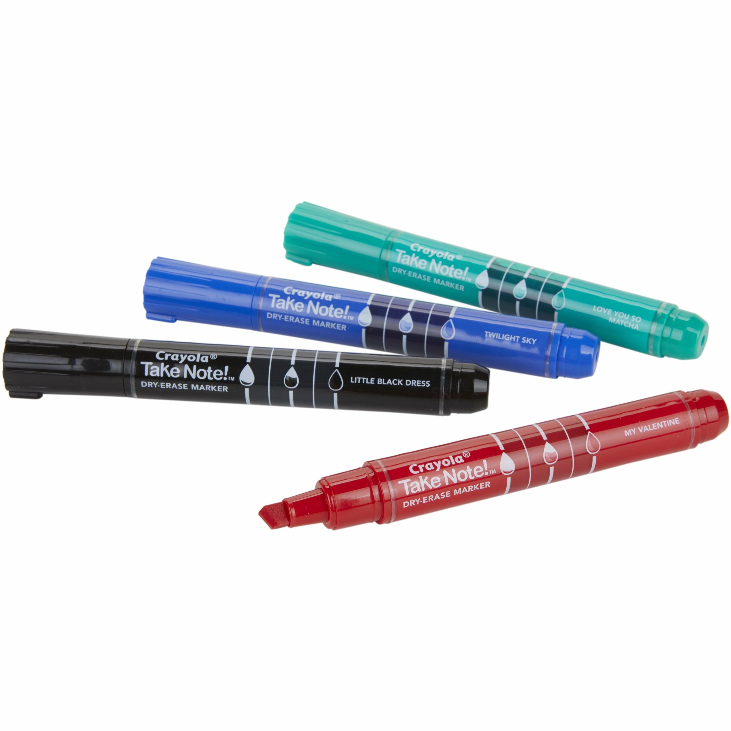 Large Variety of Crayola Take Note! 4 ct Chisel Tip Whiteboard Markers  (Black,Blue,Red,Green) 135 to choose from