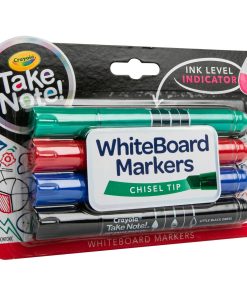 Crayola Take Note Chisel Tip Dry Erase Markers, Kids at Home Activities,  Broad Line, Multicolor, 4 Count, Pack of 2
