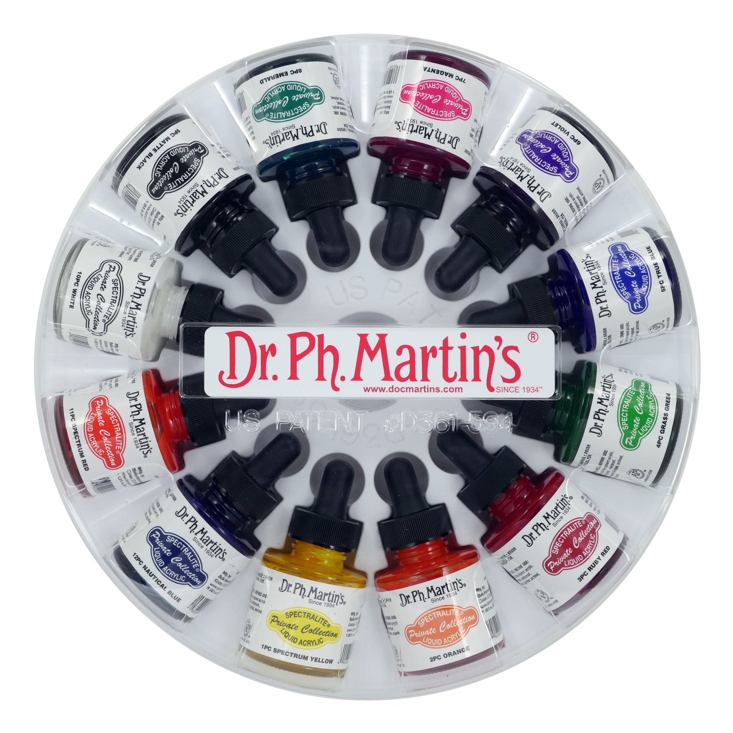 Dr. Ph. Martin's Spectralite Private Collection Liquid Acrylic Ink 29.5ml  Set of 12 (Set 1) SAL for sale at reasonable prices Shop Our Selection