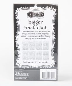 Dyan Reaveley's Dylusions Bigger Back Chat Stickers - Black
