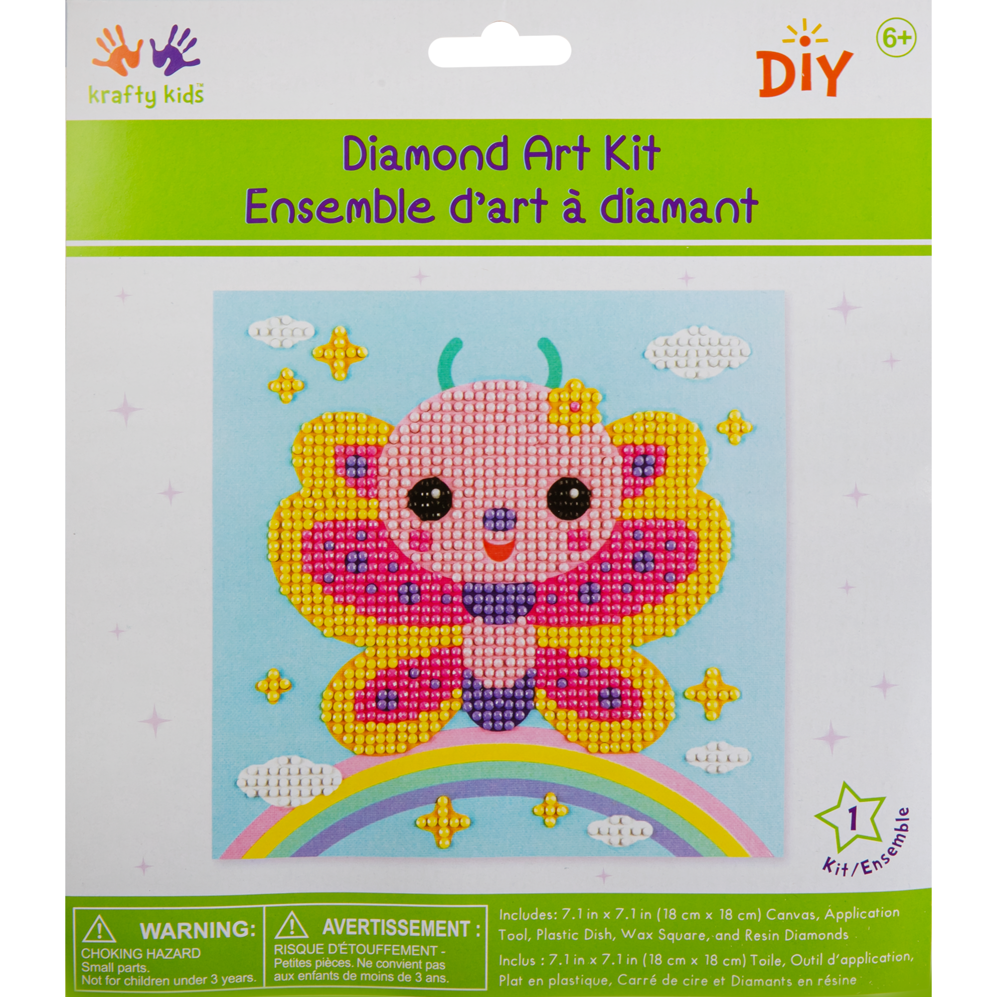 Krafty Kids Diamond Art Kit - Butterfly, Kids Unisex, Size: One Size