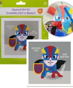 MultiCraft Krafty Kids Kit: DIY Diamond Art Kit-Superhero