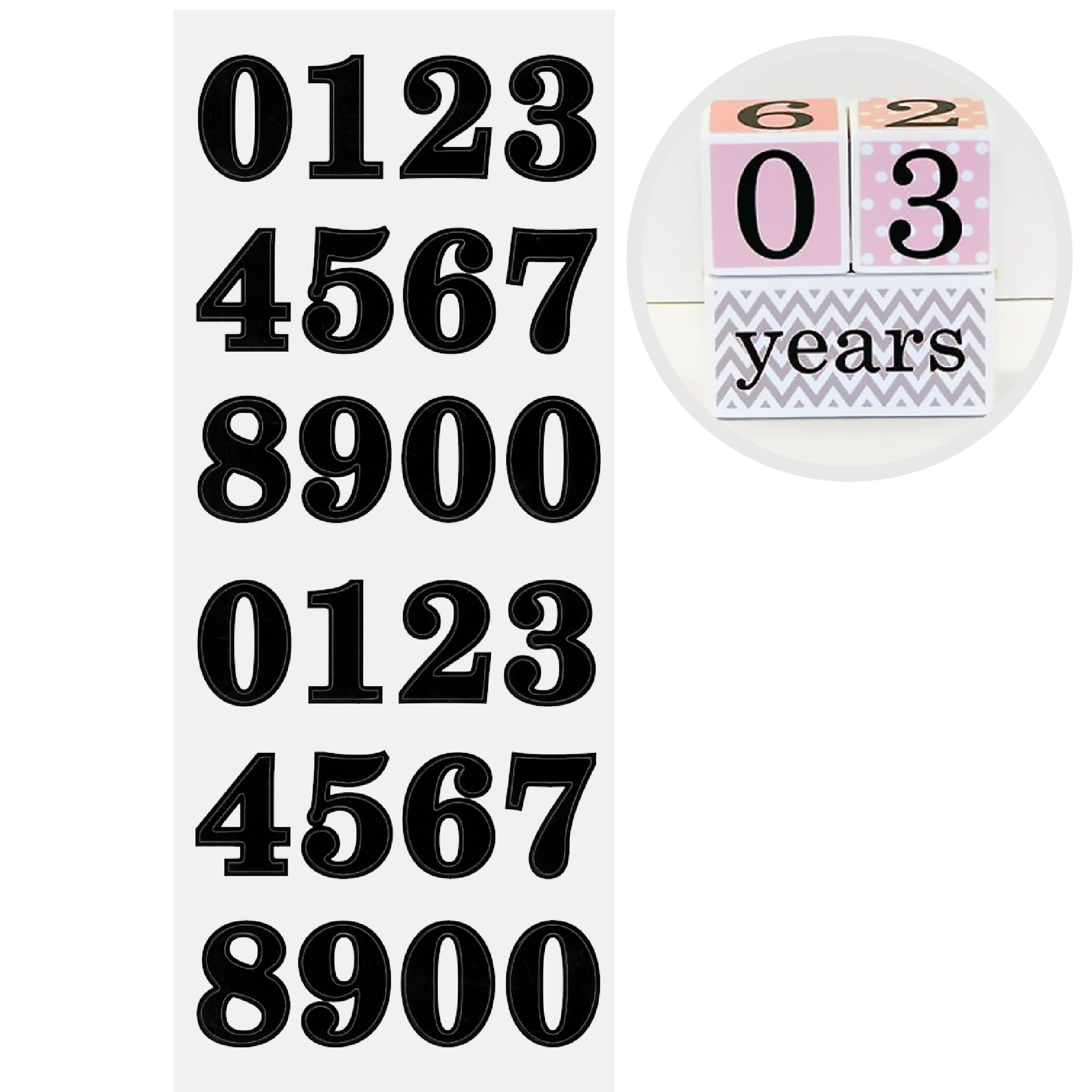 A wide range of MultiCraft Paper Craft Sticker: Letters & Numbers Medley  Clear-Numbers Bold Black 34.8mm, 12.7x30.5cm MultiCraft is available