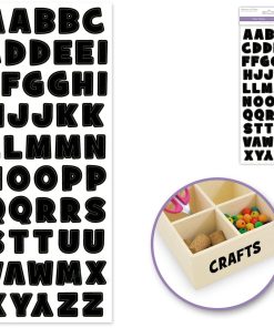 MultiCraft Paper Craft Sticker: Letters & Numbers Medley Clear