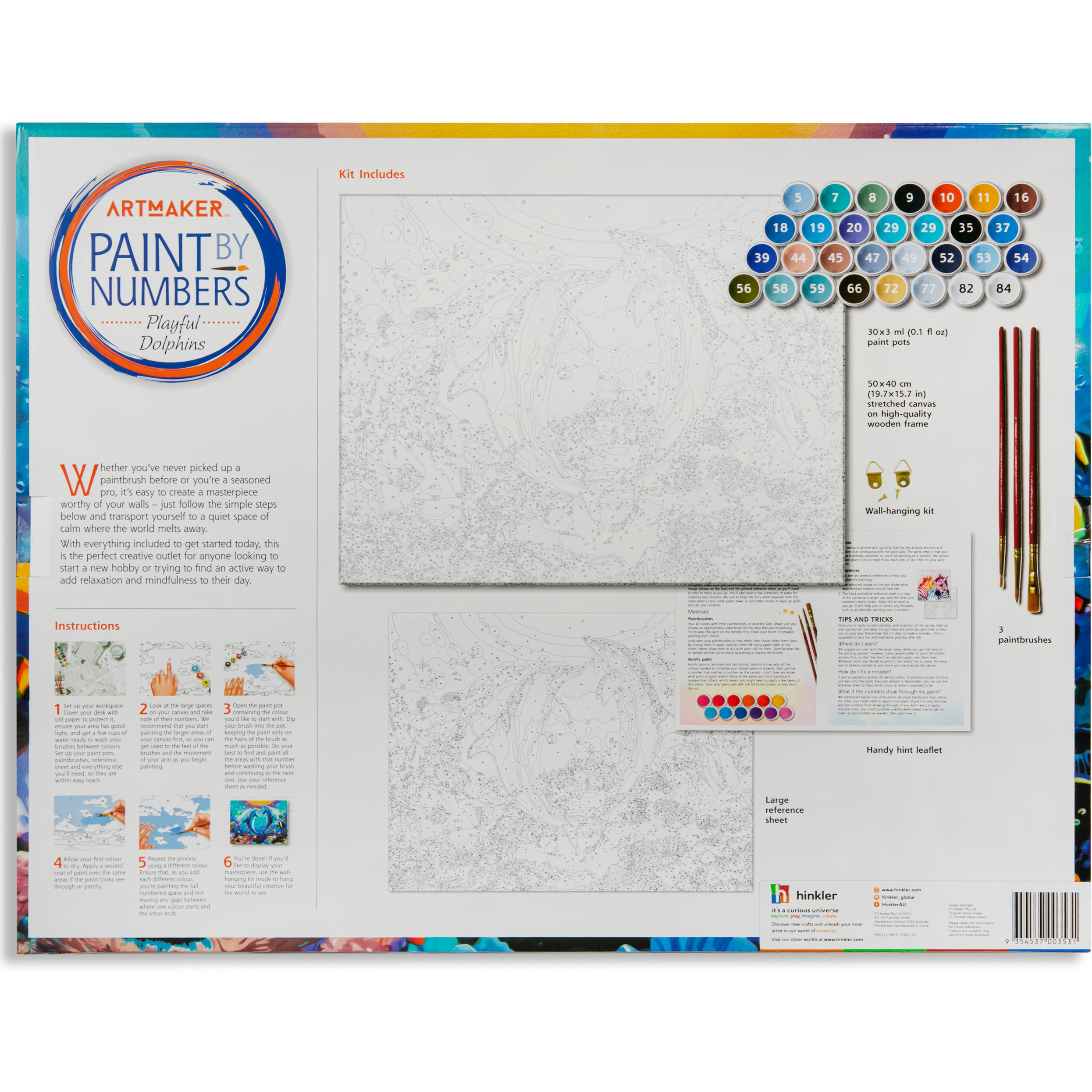 Save money on Paint by Numbers Canvas: Playful Dolphins 523 and Get the  Look You Want
