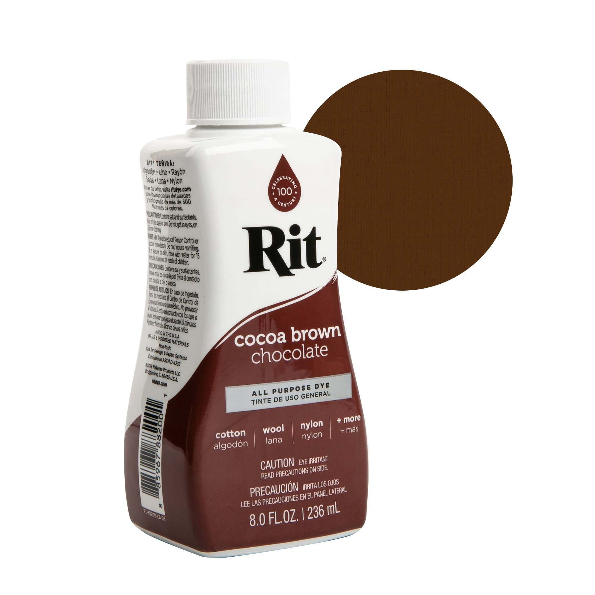 Rit All Purpose Dye, Cocoa Brown Chocolate - 8.0 fl oz
