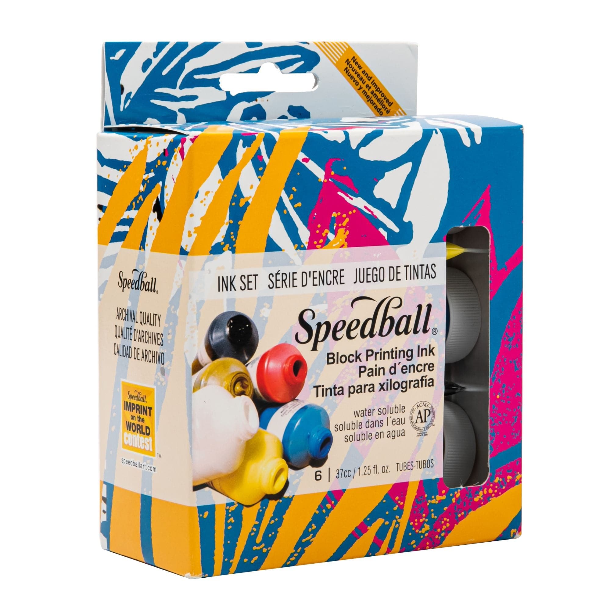 Speedball Block Printing Starter Kit - 1x37ml tube of ink & accessories -  Schleiper - Complete online catalogue