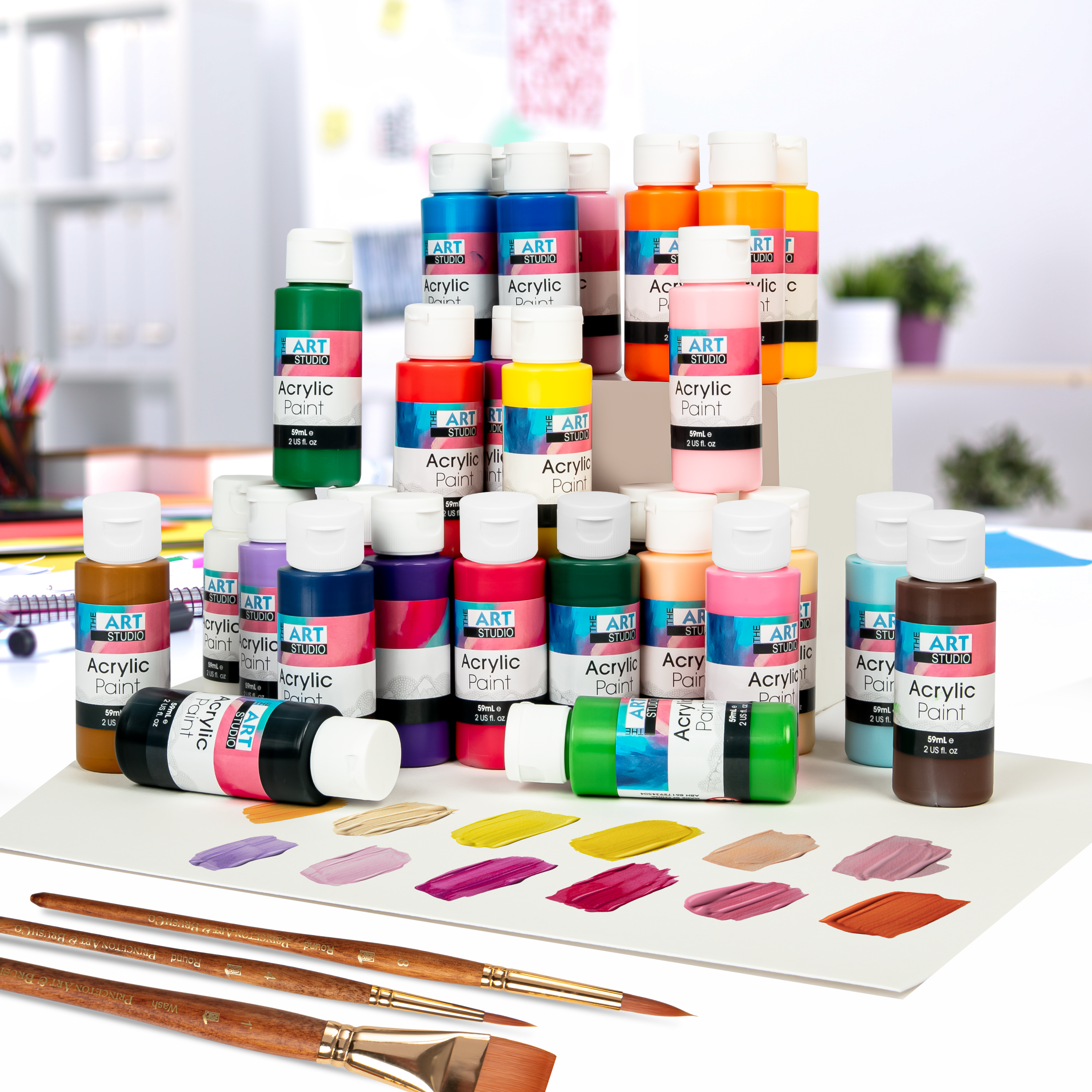 Shop the latest The Art Studio Acrylic Paint 59ml Bottles 28 Piece Bulk  Pack 943 products online