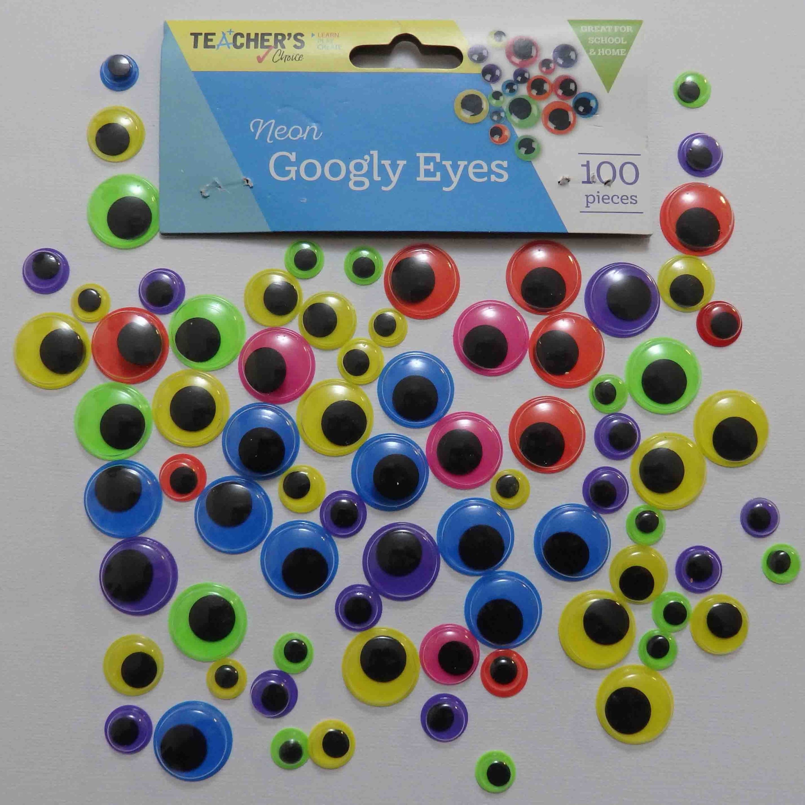 Teacher’s Choice Neon Googly Eyes Assorted Sizes & Colours 100 Pieces 719 :  Discover the latest fashions and get shopping