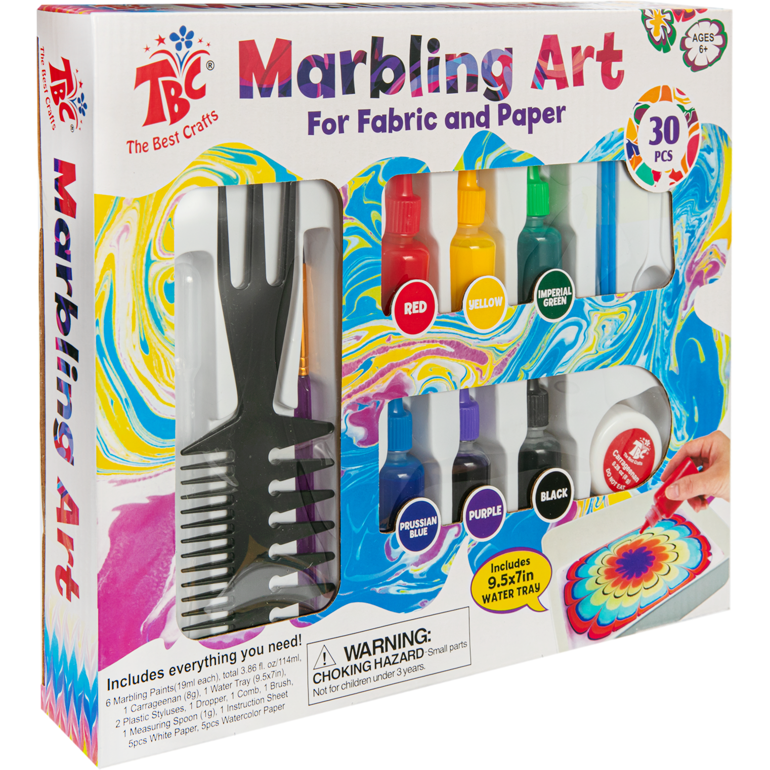 TBC The Best Crafts Marbling Art Paint Kit, 6 India