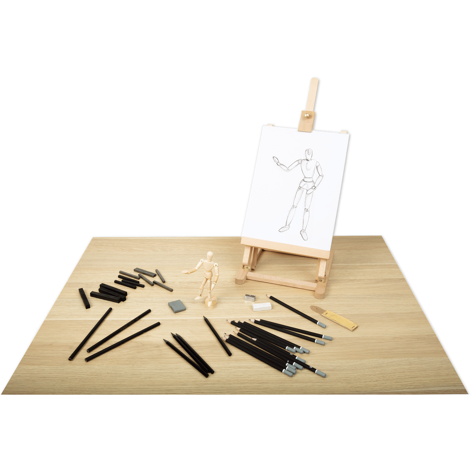 The Art Studio Sketching Set with Table Easel 44 pieces 943 Shop smarter.  Live better