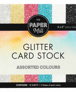 The Paper Mill 6 x 6 Inch Glitter Card Stock 18 Sheets Assorted Colours  737B is where you can shop for the largest variety of products available  online