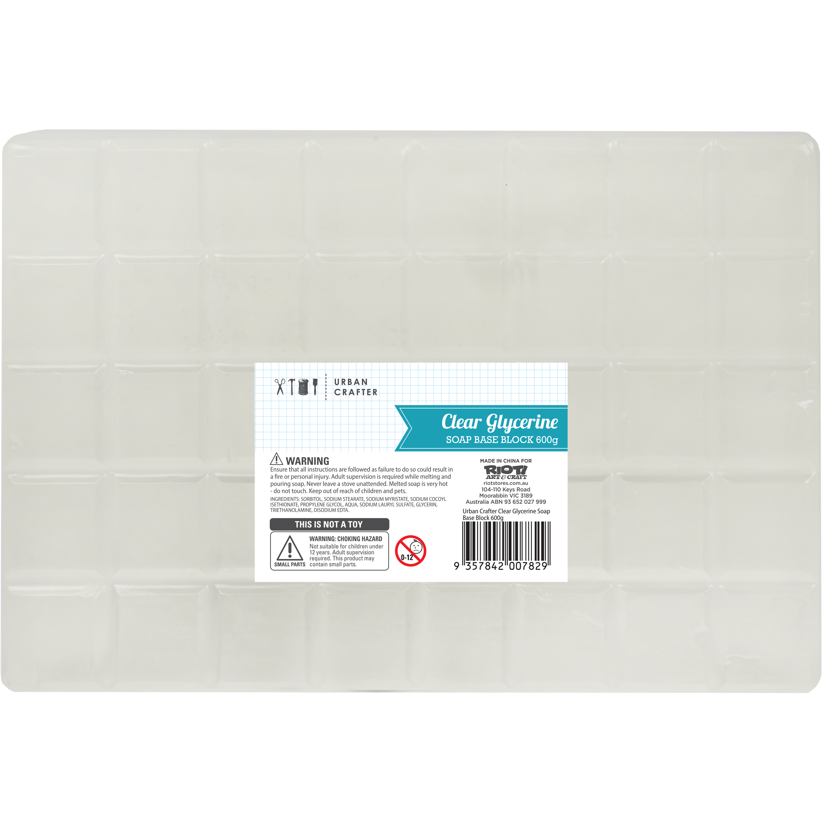 Urban Crafter Clear Glycerine Soap Base Block 600g 949 : Discover
