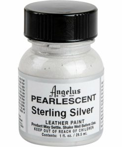 Enhance your Life by Angelus Pearlescent Acrylic Paint Sterling Silver #454  29Ml For Leather, Vinyl, Fabric 958