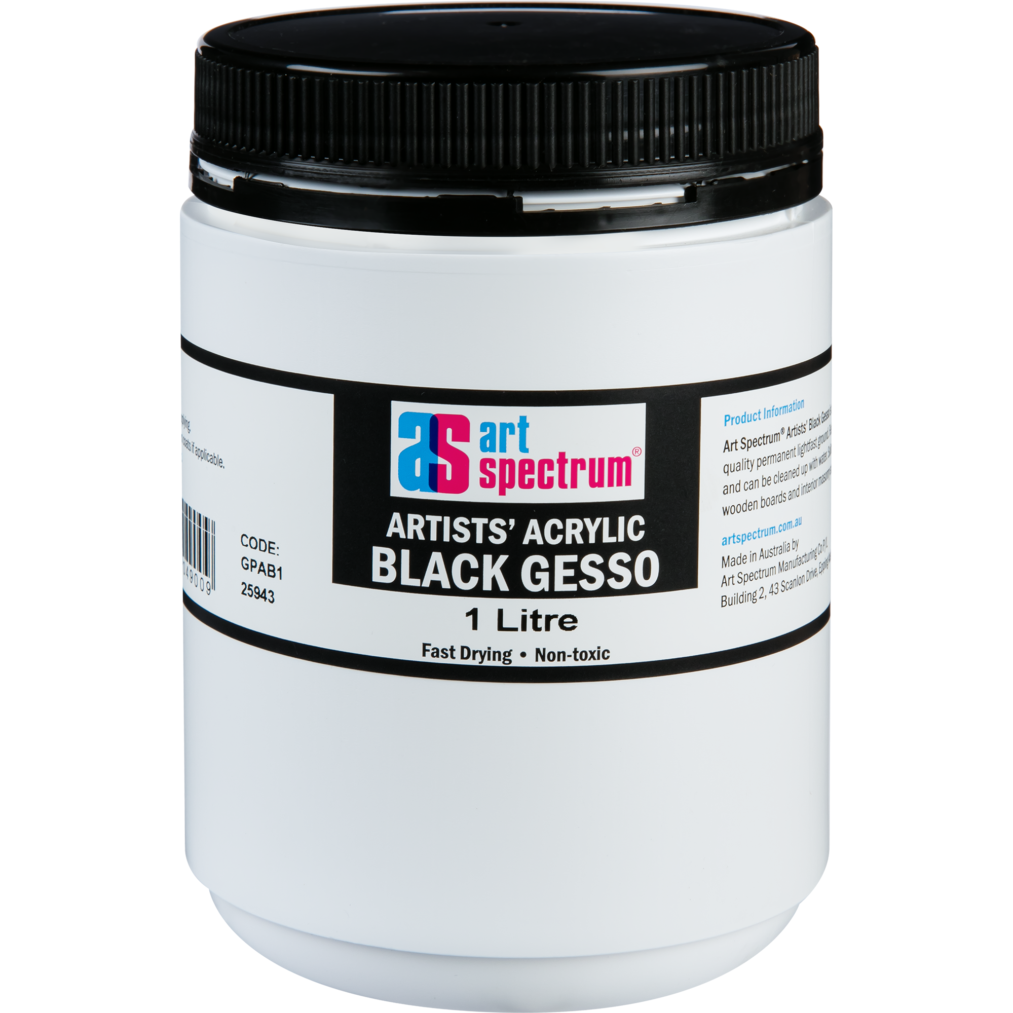 Art Spectrum 1Lt Artists' Quality Gesso - Black 130 Find the Latest Trends  and the newest Innovators