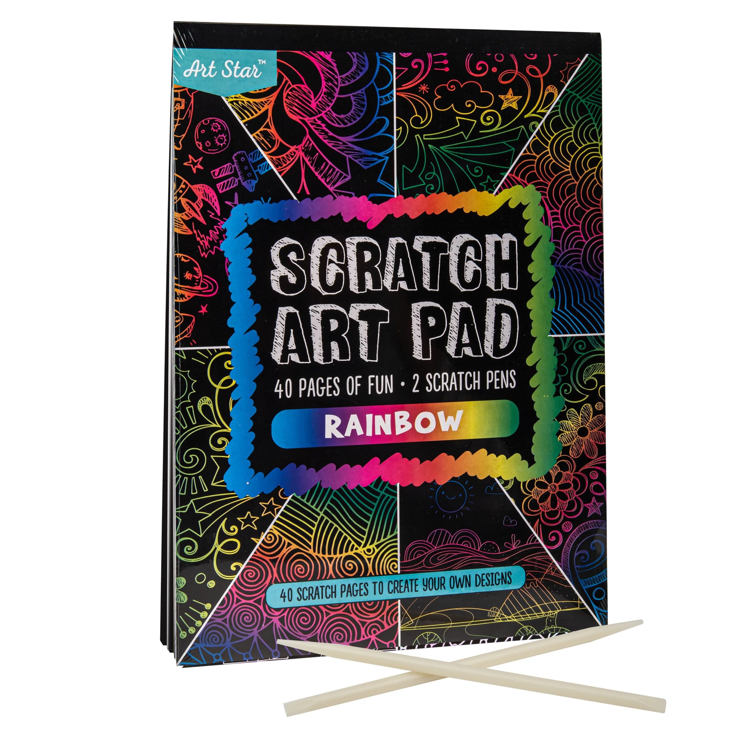 Art Star A4 Scratch Art Pad 40 Sheets Rainbow 862 Explore the latest  fashion trends and buy now