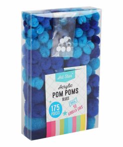 Buy the most recent Art Star Acrylic Pom Poms Blues Assorted Sizes 175  Pieces 719 at great prices