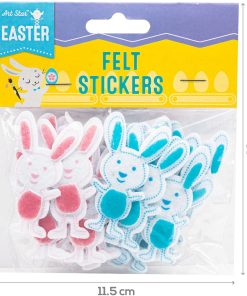 Get the best price on Art Star Easter Felt Bunny Stickers Pink and Blue  24pc 719