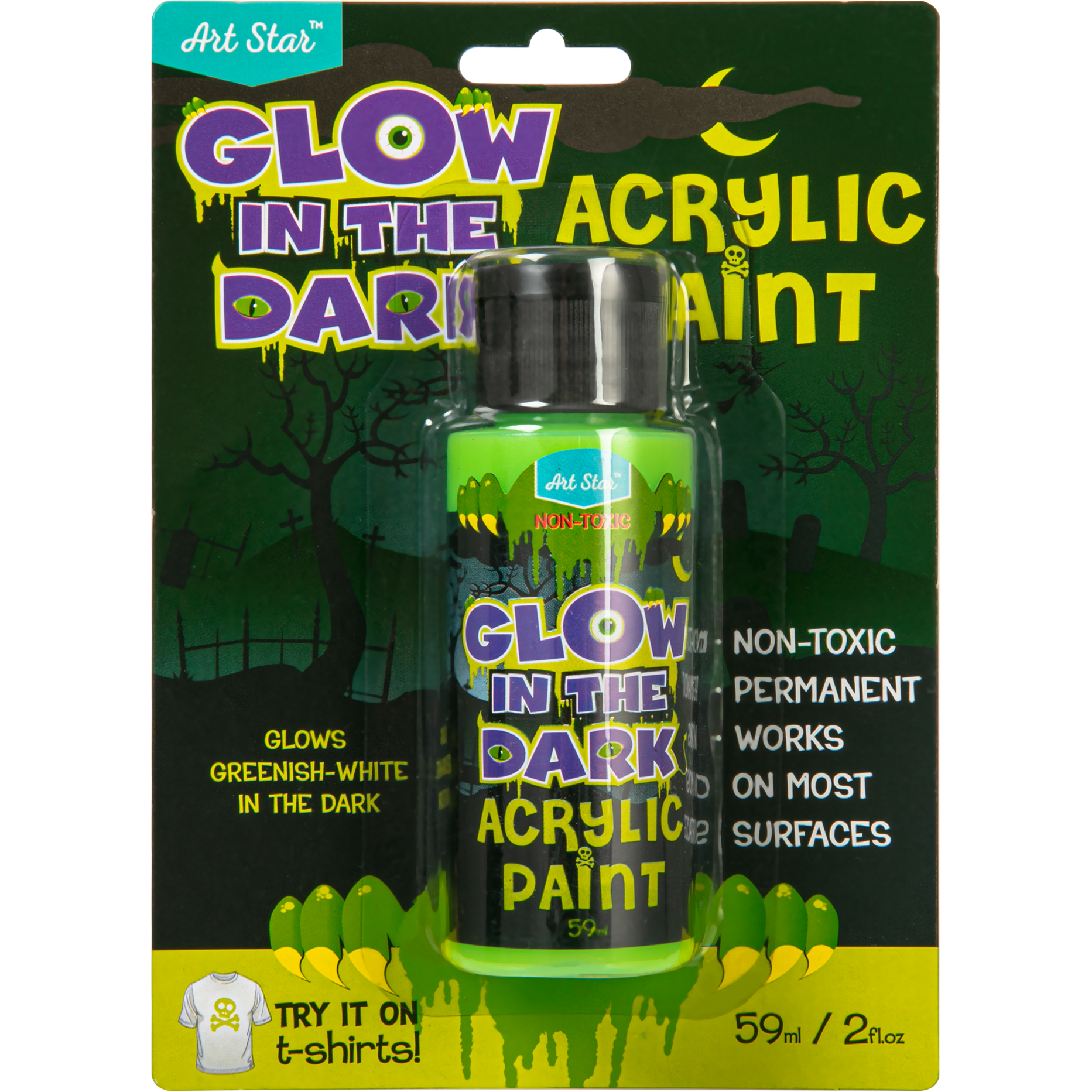 Shop Art Star Glow In The Dark Acrylic Paint 59ml Green 496 for the most  extensive selection on line