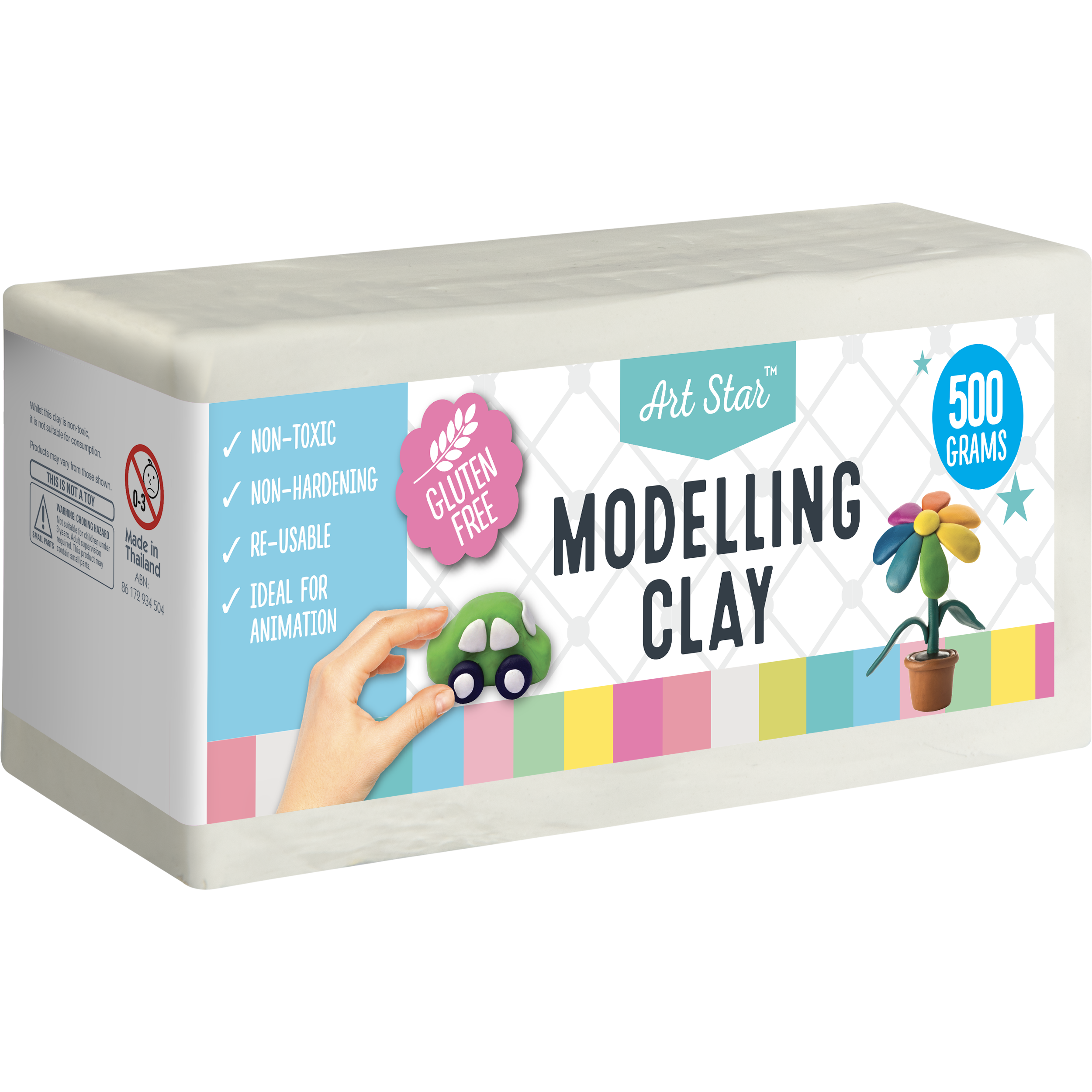 Educational Colours Modelling Clay White 500g