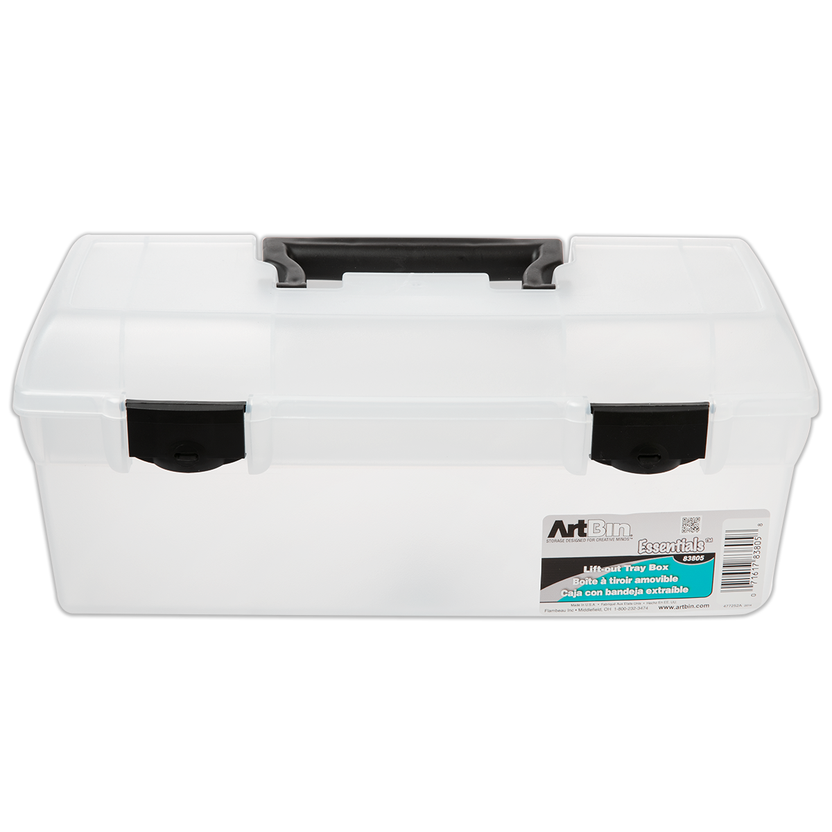 Multipack of 3 - ArtBin Essentials Box-14.125X13.625X3 Translucent