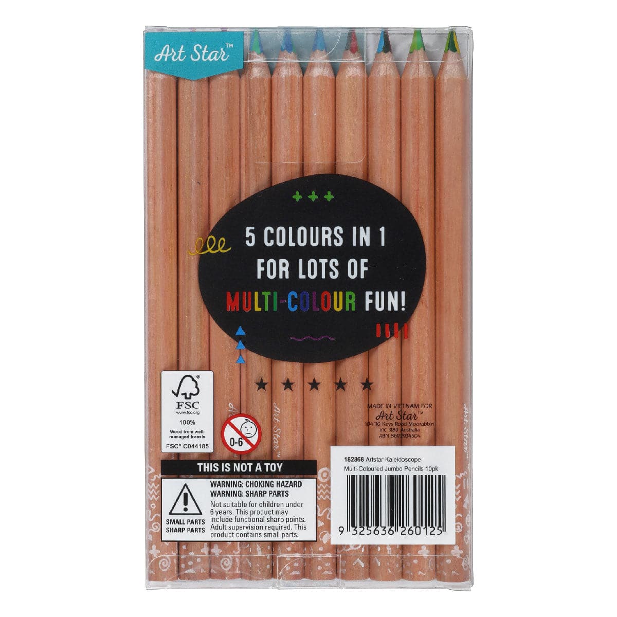The most recent Art Star Rainbow Multi Coloured Jumbo Pencils (10